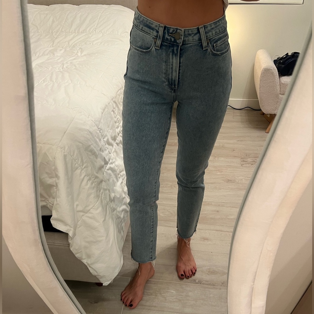 PAIGE Blue Ankle Cropped Jeans Slim Fit